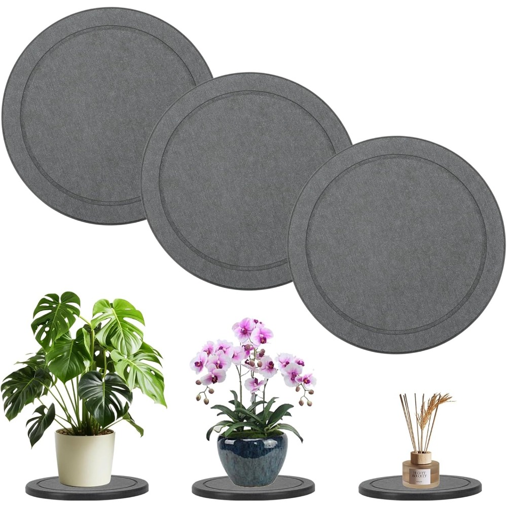 3Pcs/Set Diatomaceous Earth Pl - Drip Tray Saucer ulasan dan harga