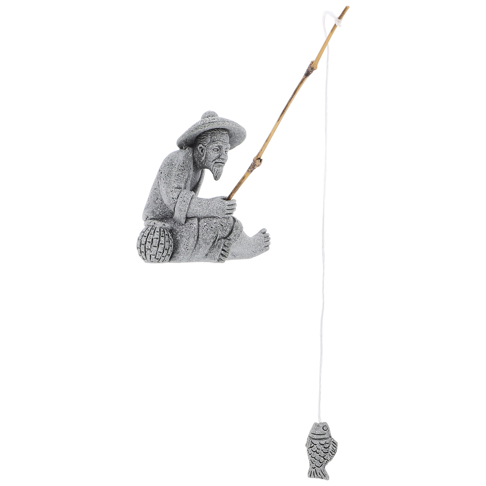 Fine Sandstone Fisherman Figur - Bonsai Garden Landscape Design ulasan dan harga