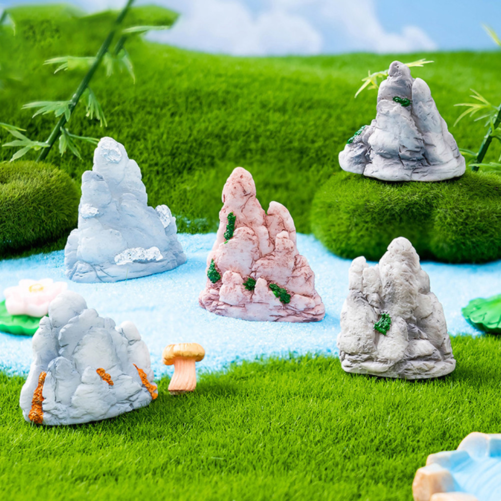 6Pcs Resin Mini Bonsai Mountai - Bonsai Garden Landscape Design ulasan dan harga