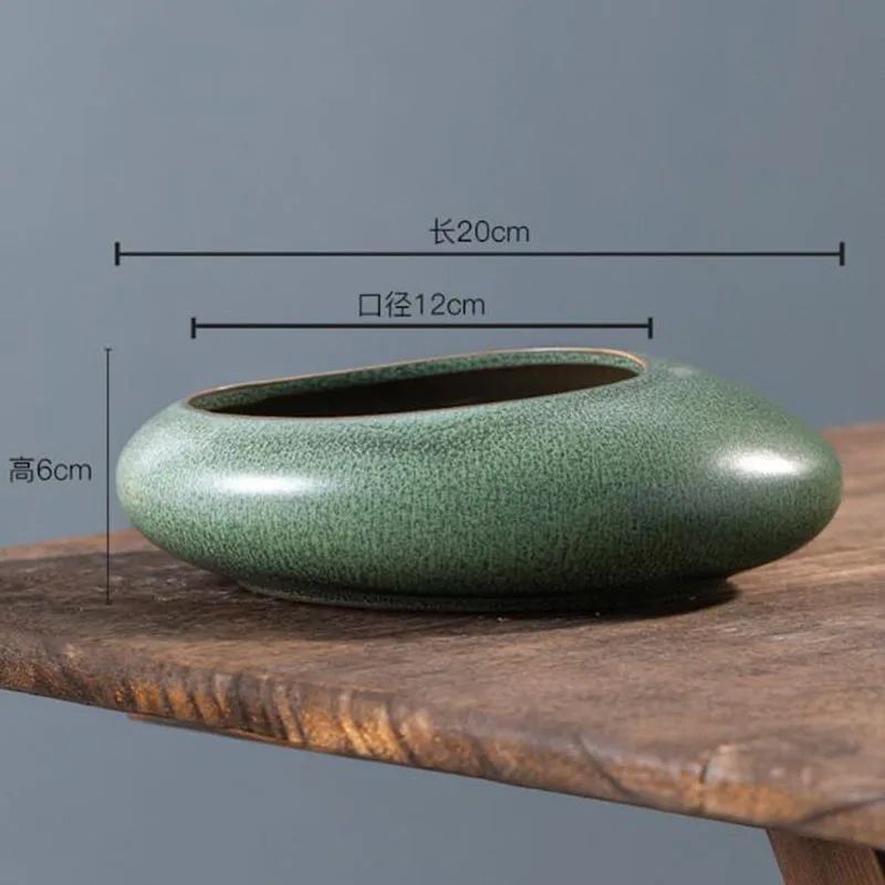 Coarse Pottery Bonsai Vase Gre - Bonsai Garden Art ulasan dan harga